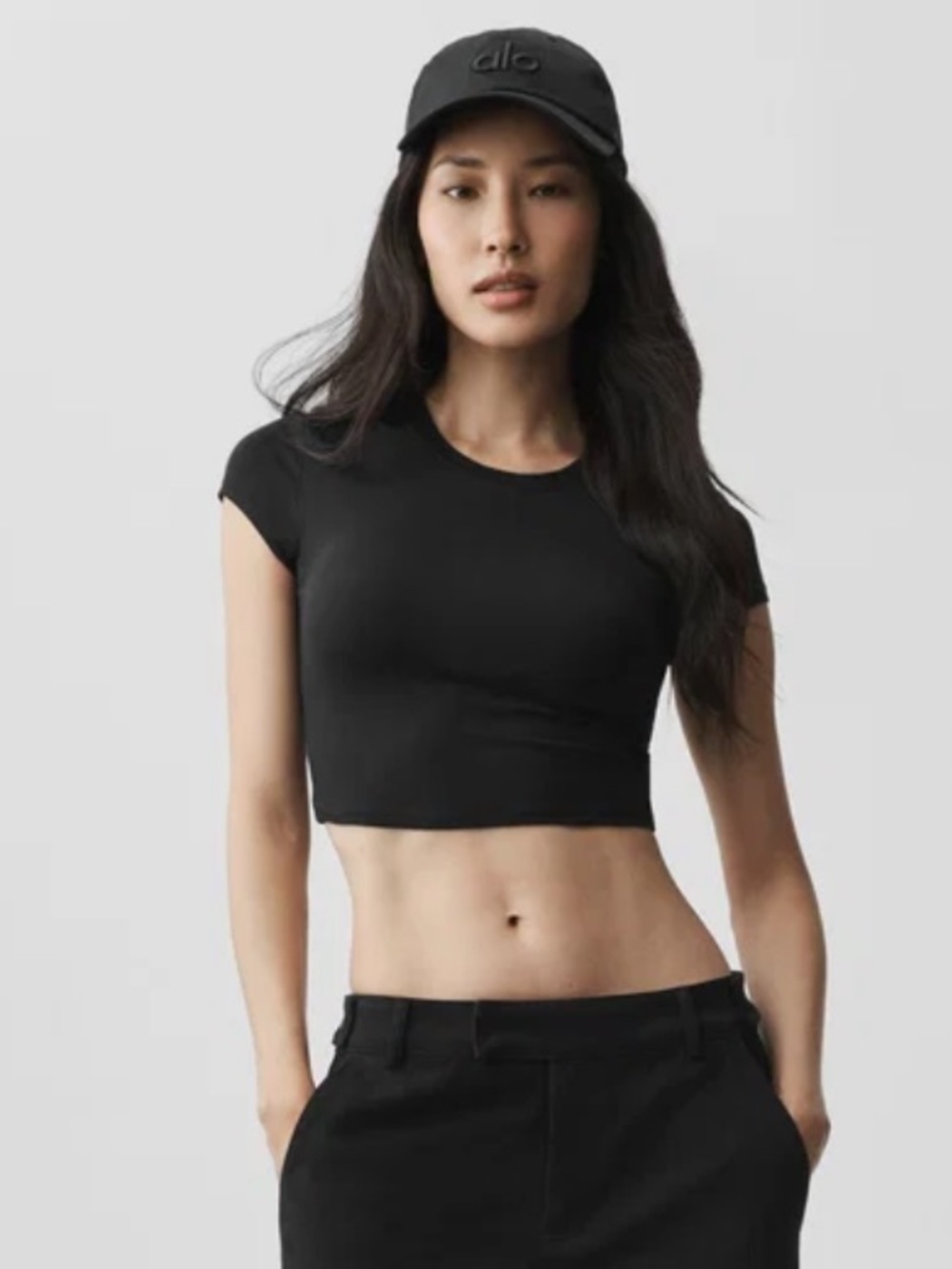 Alo alosoft crop finesse short sleeve